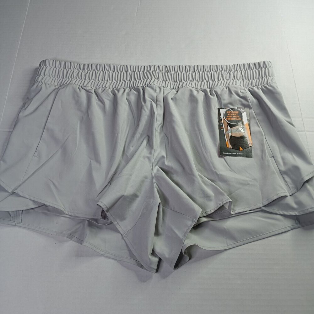 Avia Running Shorts Liner Women's 2XL (20) Platinum Silver